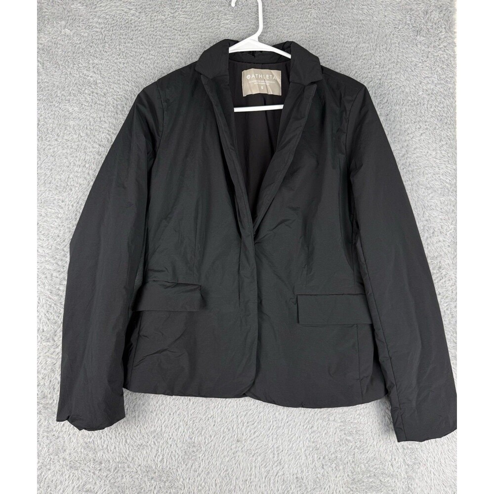 Athleta Jacket Women's Small Black Evolution PrimaLoft Softshell Puffer Blazer